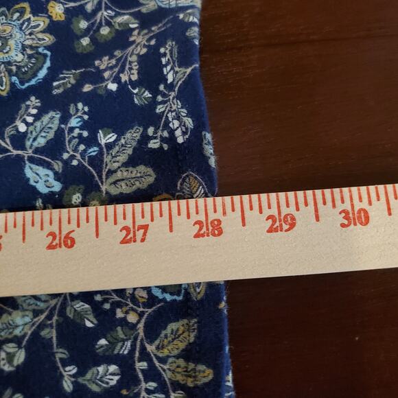 Croft & Barrow Womens Floral Split Neck Short Sleeve Top Plus 4X 100% Cotton - Picture 8 of 8